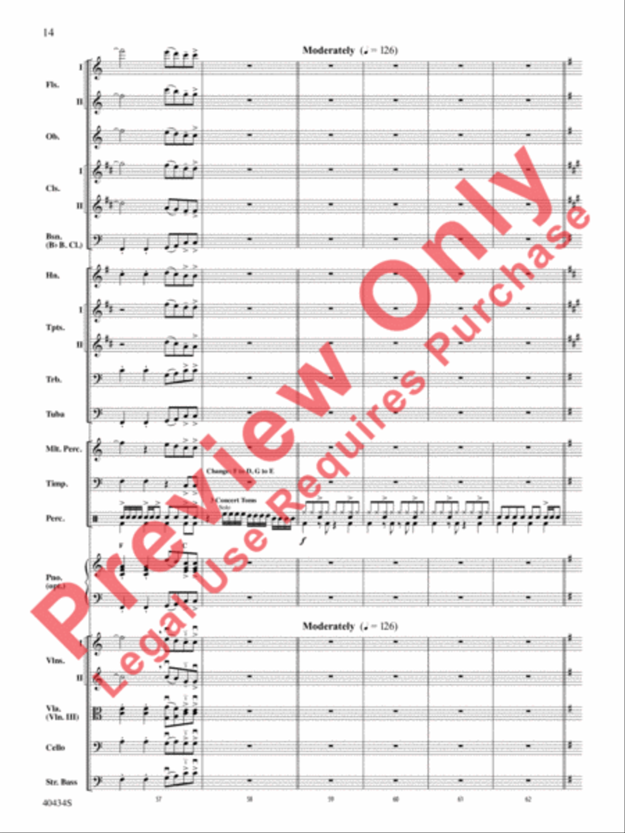 Last Friday Night (T.G.I.F.) / Edge of Glory Full Orchestra scores gallery preview page 15