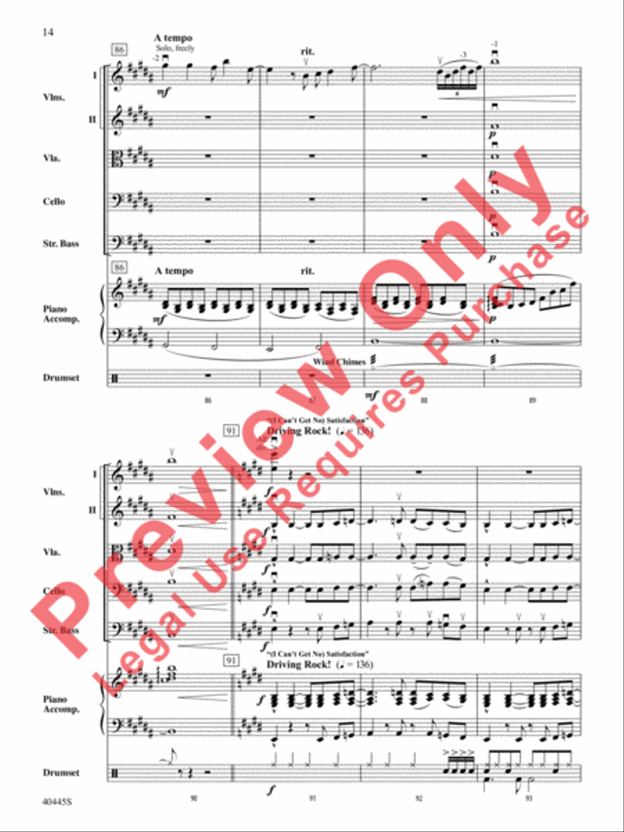 The Rolling Stones on Tour String Orchestra scores gallery preview page 15