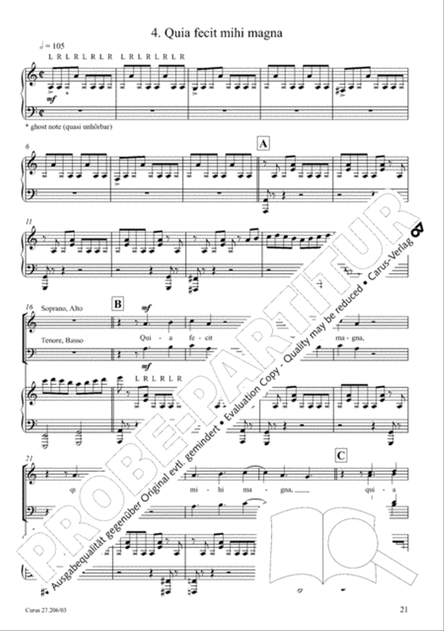 Magnificat Magnificat 4-Part scores gallery preview page 22