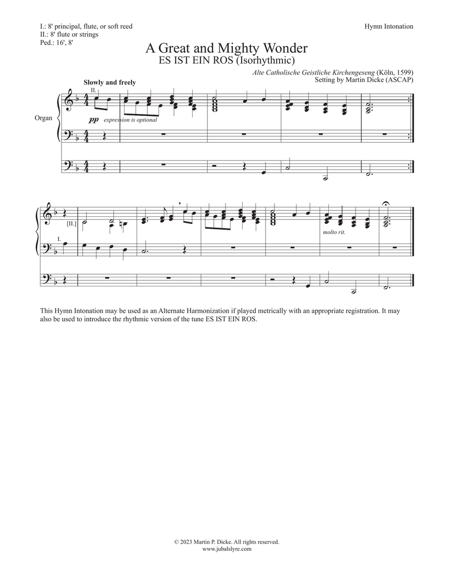 A Great and Mighty Wonder (Hymns for Organ) Organ Solo scores gallery preview page 2