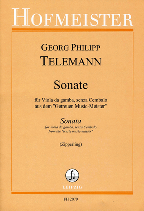 Book cover for Sonate fur Viola da gamba senza Cembalo.