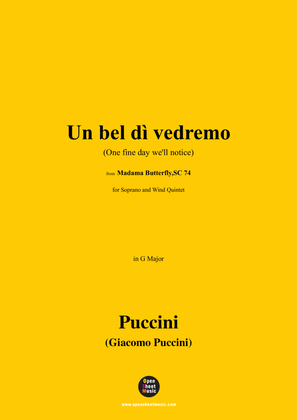 G. Puccini-Un bel dì vedremo(One fine day we'll notice),Act II,in G Major