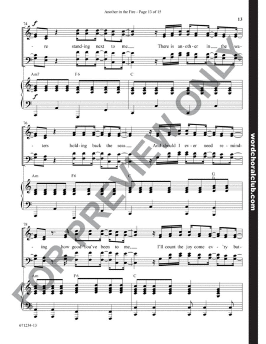 Another in the Fire - Anthem 4-Part scores gallery preview page 13