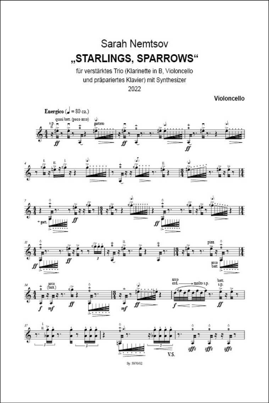 Starlings, Sparrows Starlings, Sparrows Clarinet scores gallery preview page 2