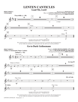 Lenten Canticles (A Passion Cantata) - Percussion 1