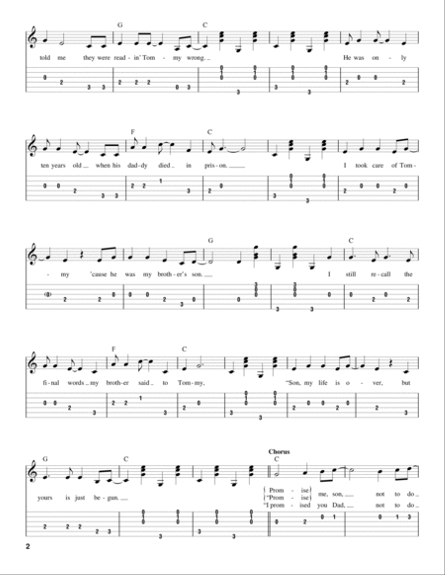Coward Of The County Coward Of The County Acoustic Guitar scores gallery preview page 2