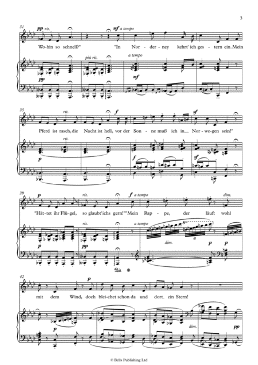 Odins Meeresritt, Op. 118 (F minor) Voice Solo scores gallery preview page 3