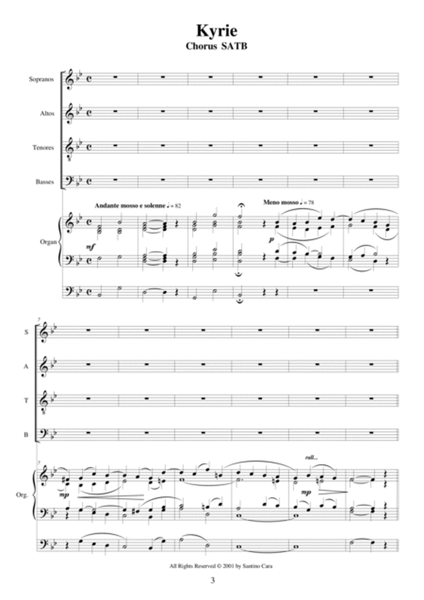 "Kyrie" for SATB choir and organ - From Missa Solemnis image number null