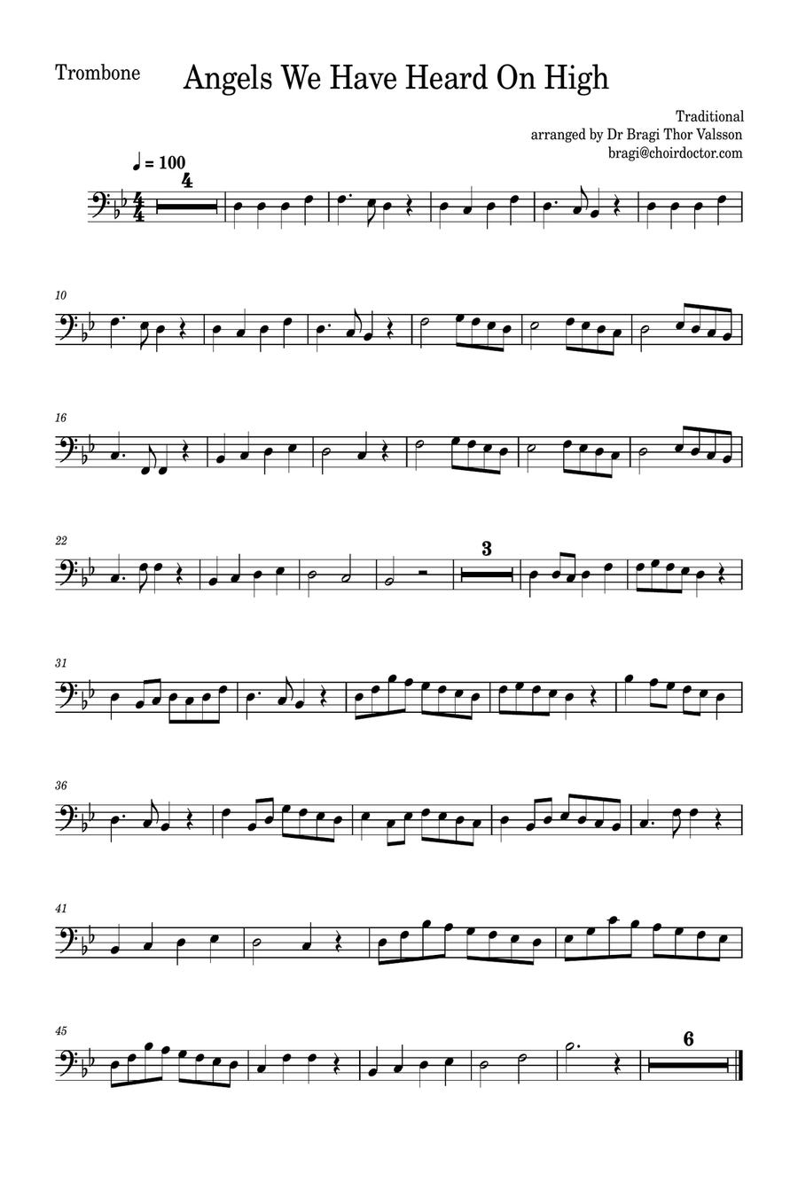 Ten Christmas Songs - Trombone with Piano Accompaniment Piano scores gallery preview page 6