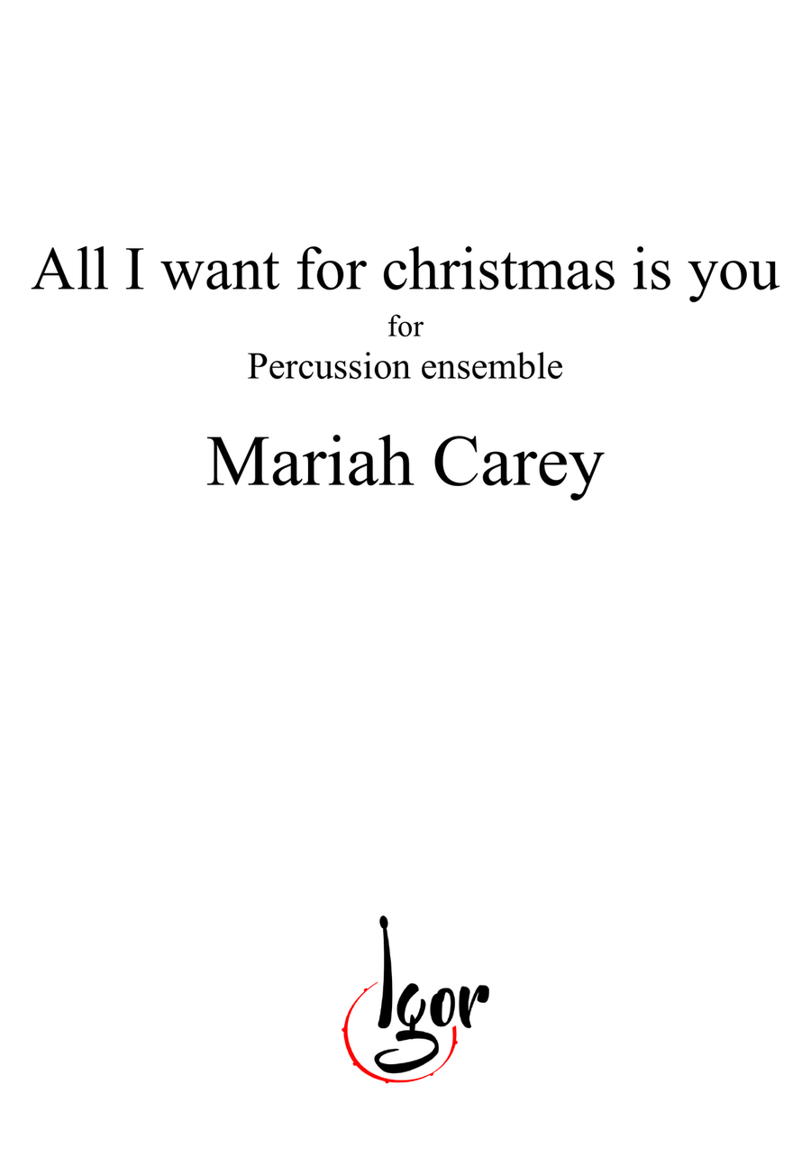 All I Want For Christmas Is You Percussion Ensemble scores gallery preview page 2
