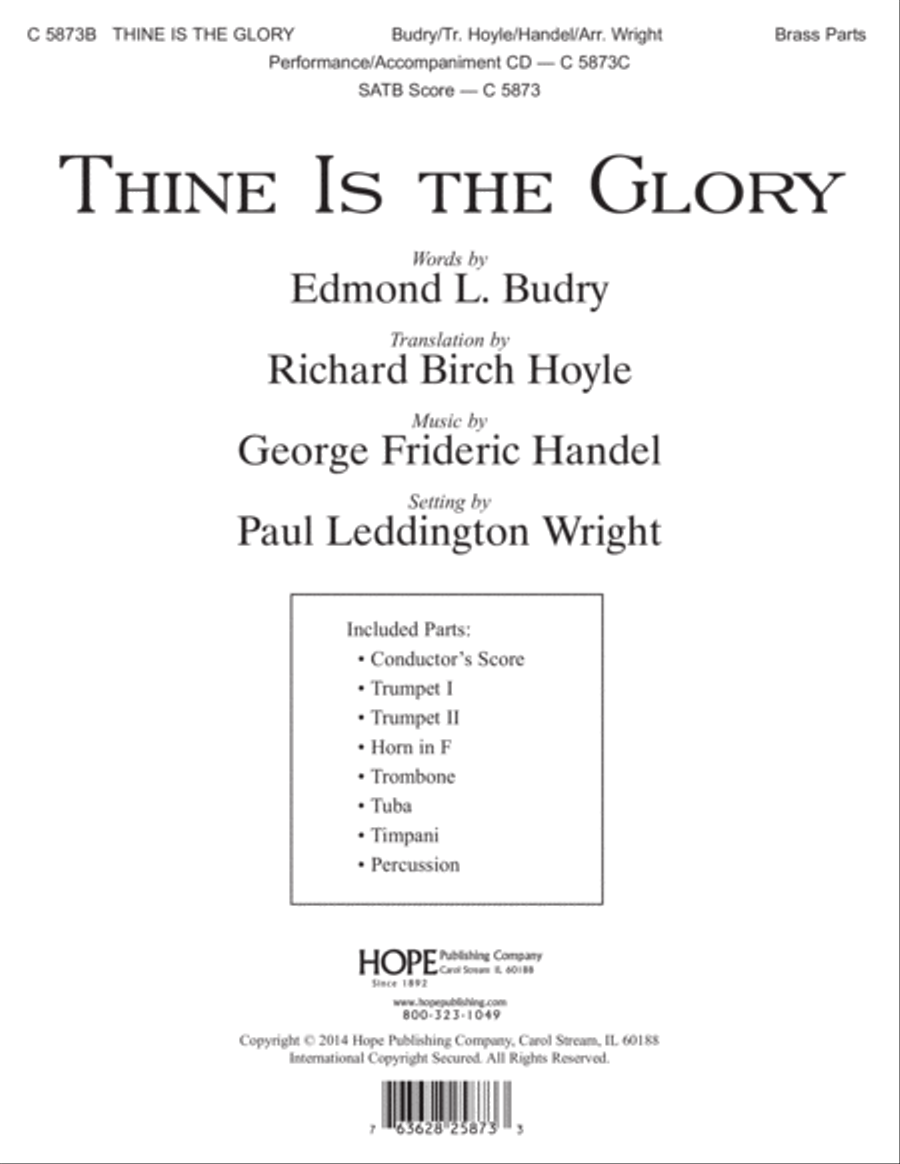 Thine Is the Glory Thine Is the Glory 4-Part scores gallery preview page 2