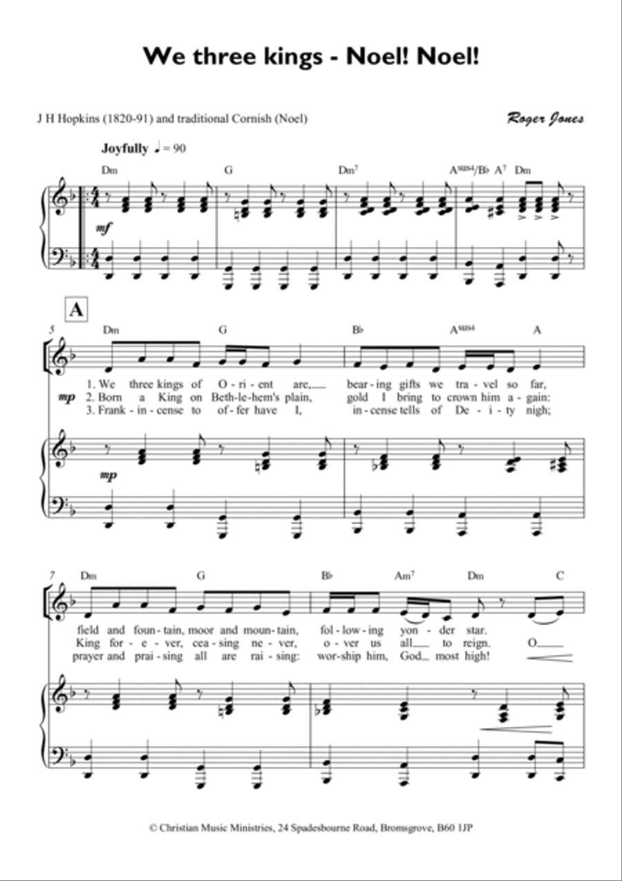 We Three Kings, Noel We Three Kings, Noel 4-Part scores gallery preview page 2