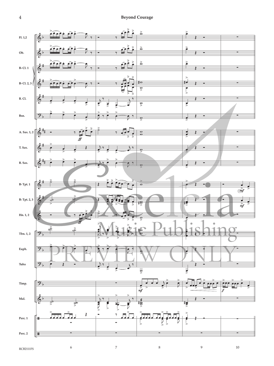 Beyond Courage Concert Band scores gallery preview page 5