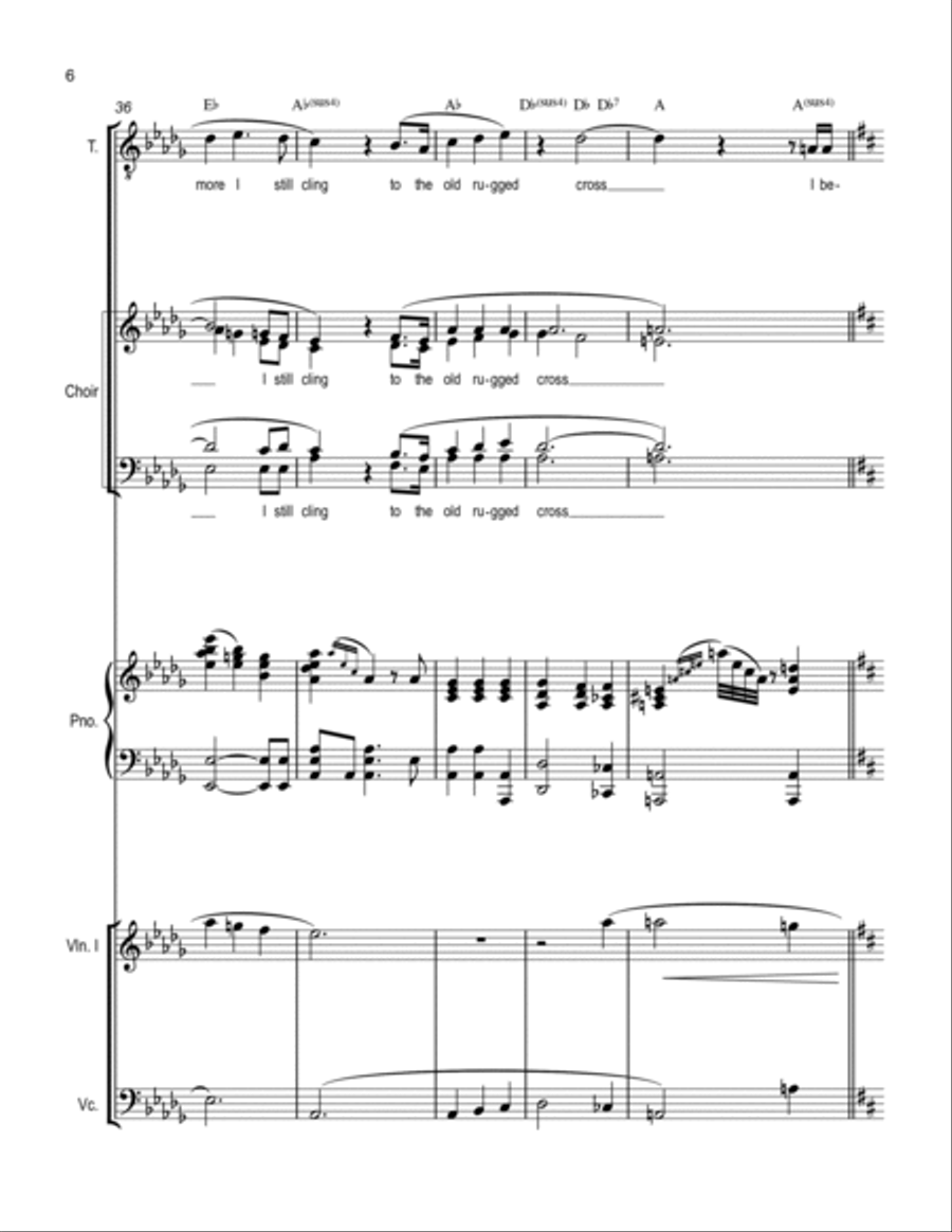 I Believe In A Hill Called Mt Calvary Choir scores gallery preview page 6