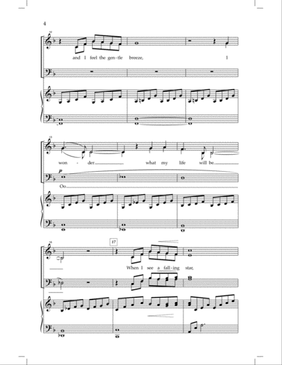 I Wonder - SATB I Wonder - SATB 4-Part scores gallery preview page 3