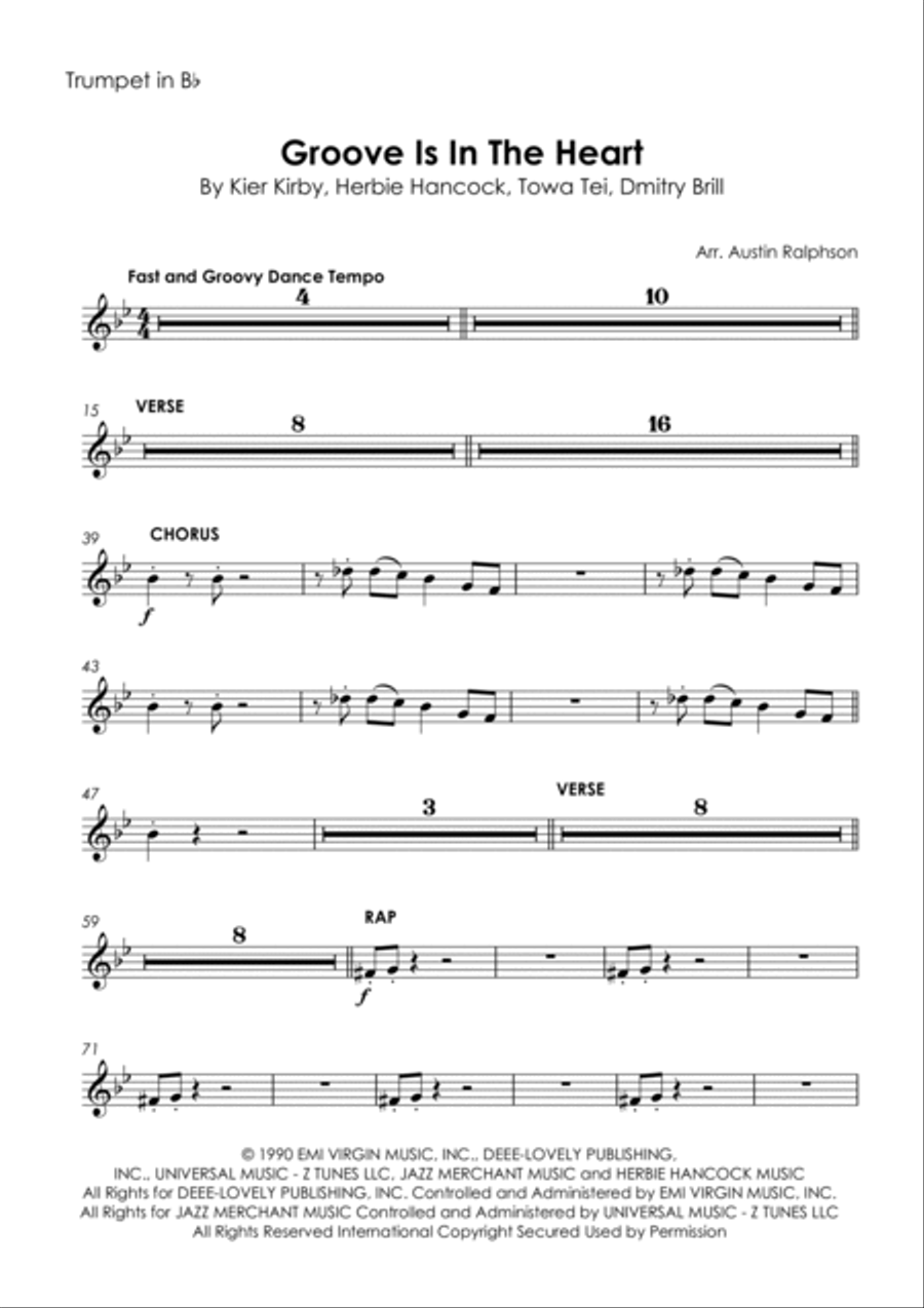 Groove Is In The Heart Tenor Saxophone scores gallery preview page 3