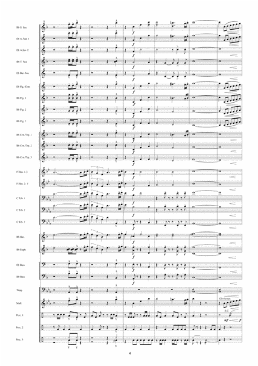 Back To The Future Fanfare Band scores gallery preview page 5