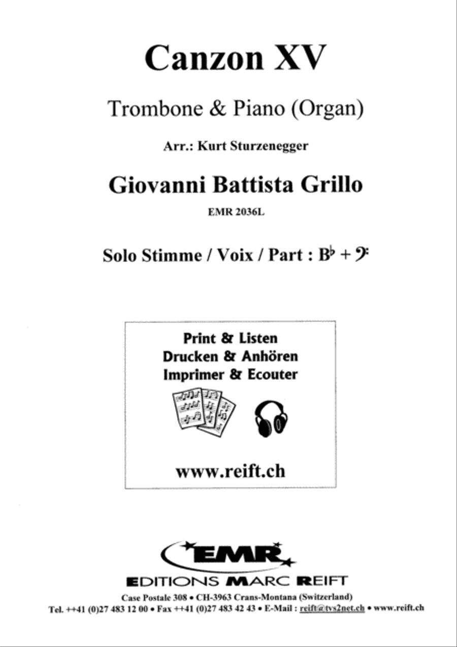 Canzon XV Organ scores gallery preview page 2