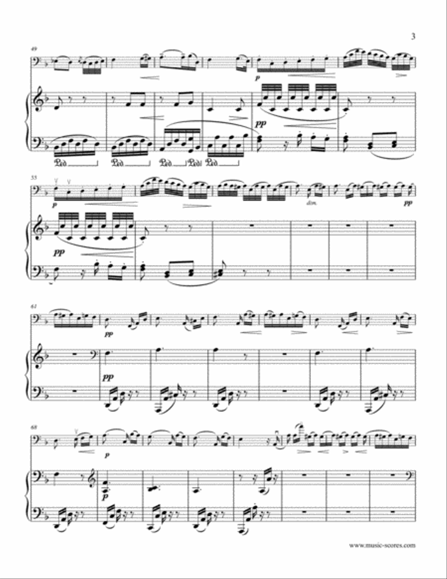 Fur Elise - Cello & Piano Piano scores gallery preview page 3