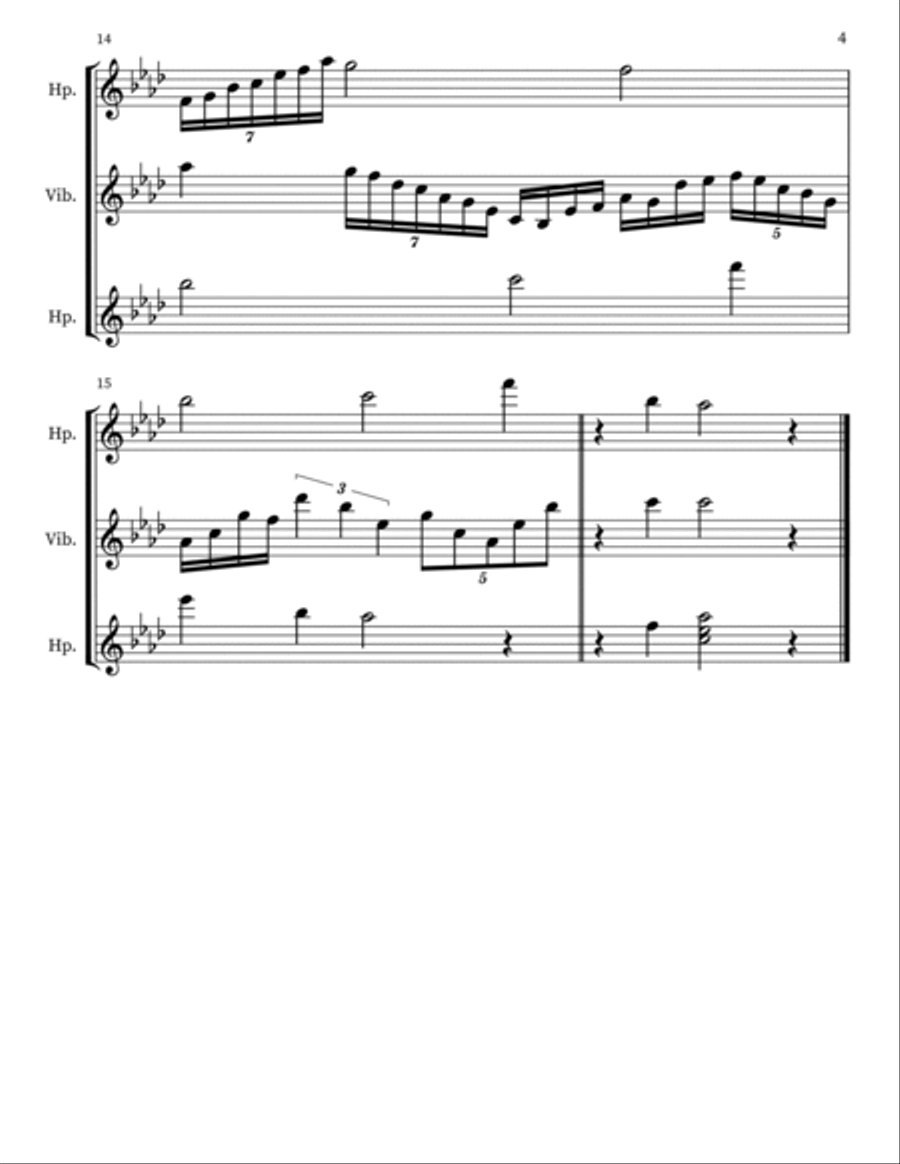 Z 148 for Harps & Vibraphone Vibraphone scores gallery preview page 4