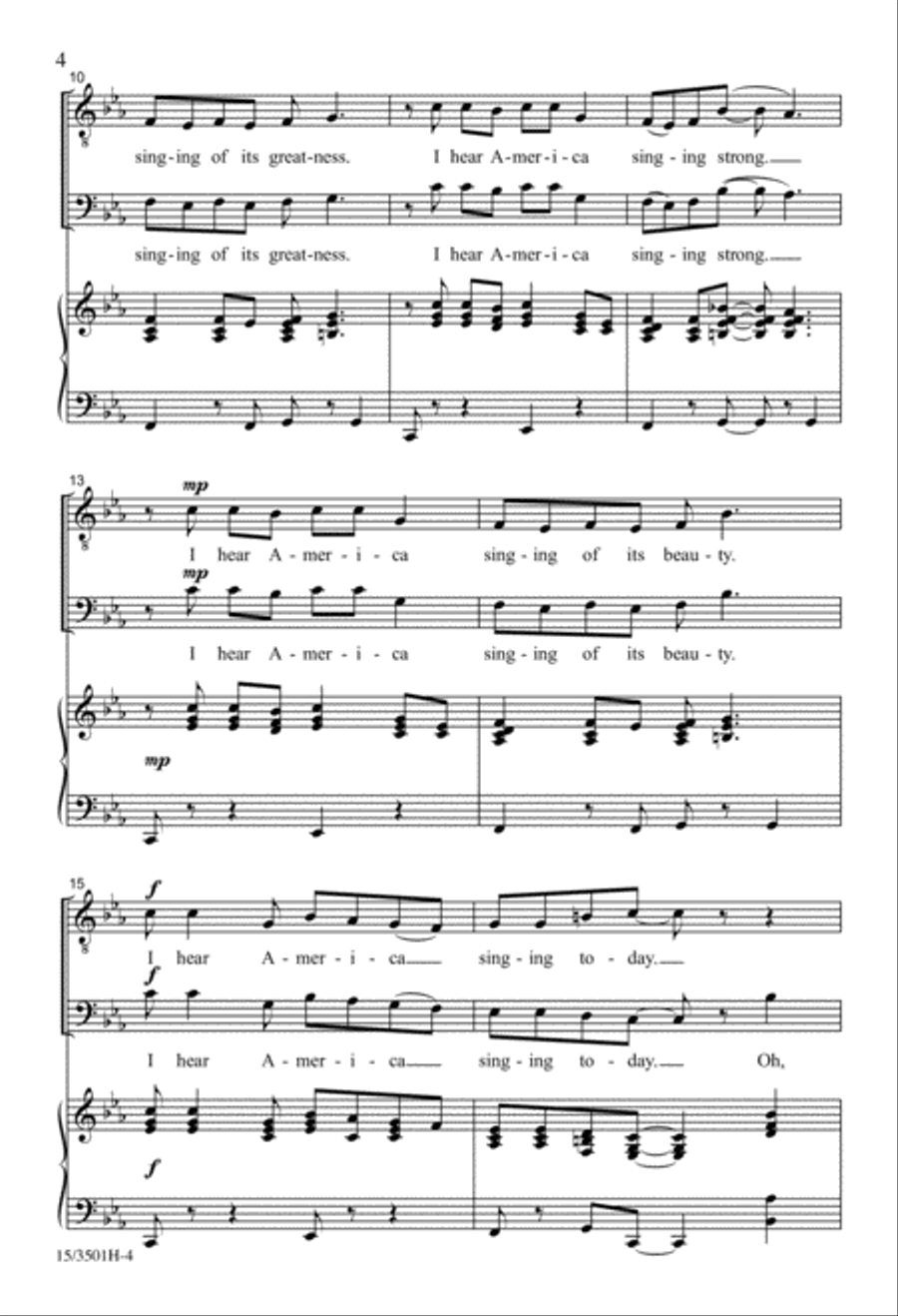 I Hear America Singing TB scores gallery preview page 3