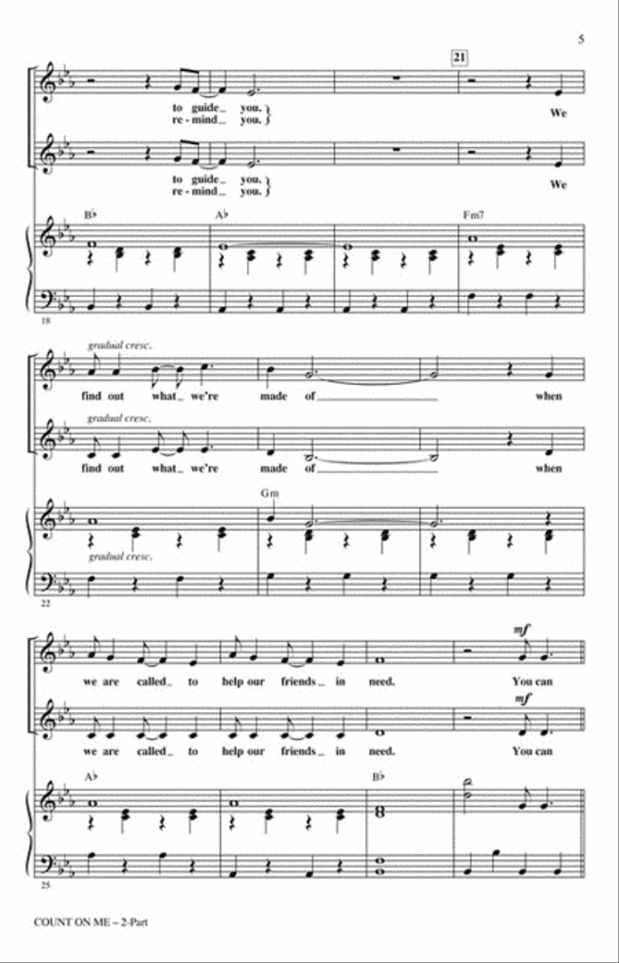 Count on Me 2-Part scores gallery preview page 2