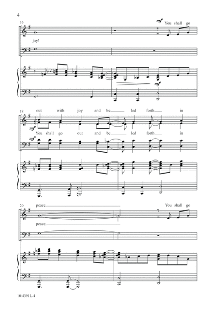 You Shall Go Out with Joy! 4-Part scores gallery preview page 4
