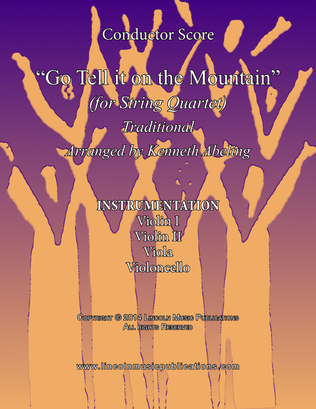 Book cover for Go Tell it on the Mountain (for String Quartet)