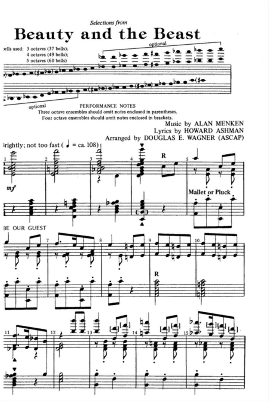 Beauty and the Beast 5-Octaves scores gallery preview page 2