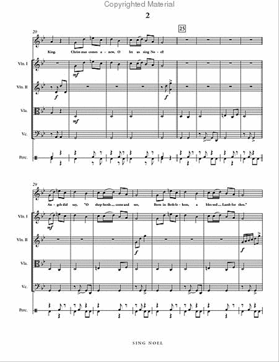 Sing Noel Sing Noel String Orchestra scores gallery preview page 3