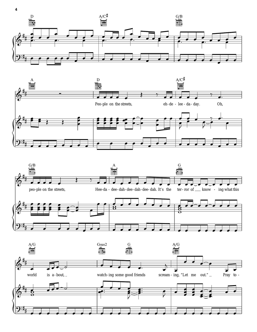Under Pressure Under Pressure Acoustic Guitar scores gallery preview page 4