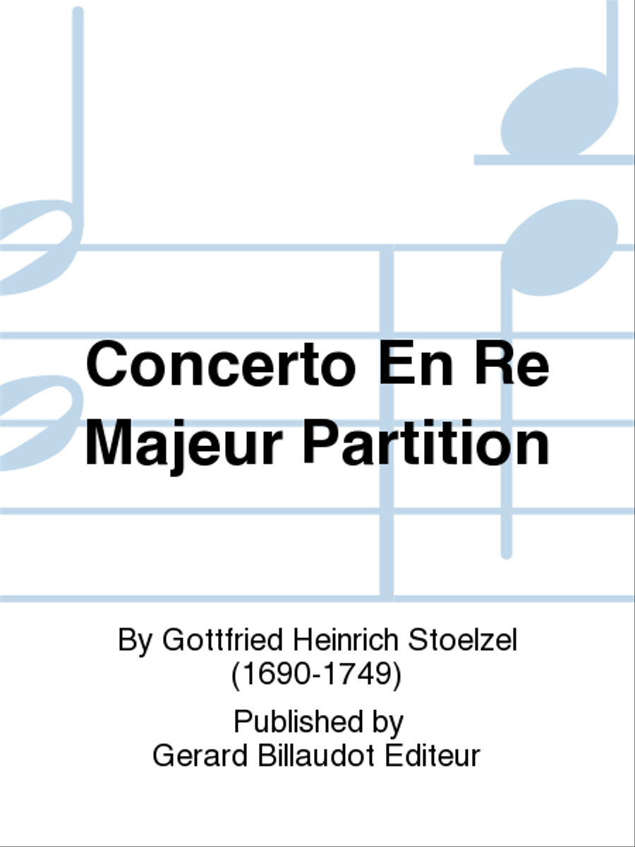 Concerto En Re Majeur Partition