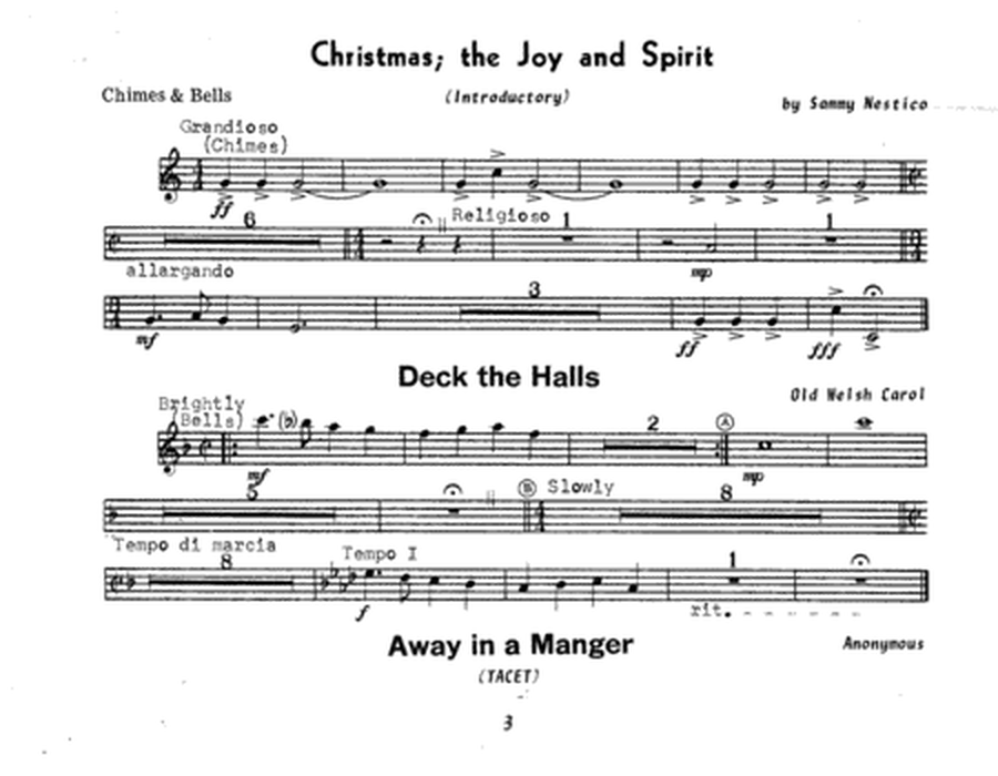 Christmas The Joy & Spirit - Book 1 - Chimes & Bells (optional)