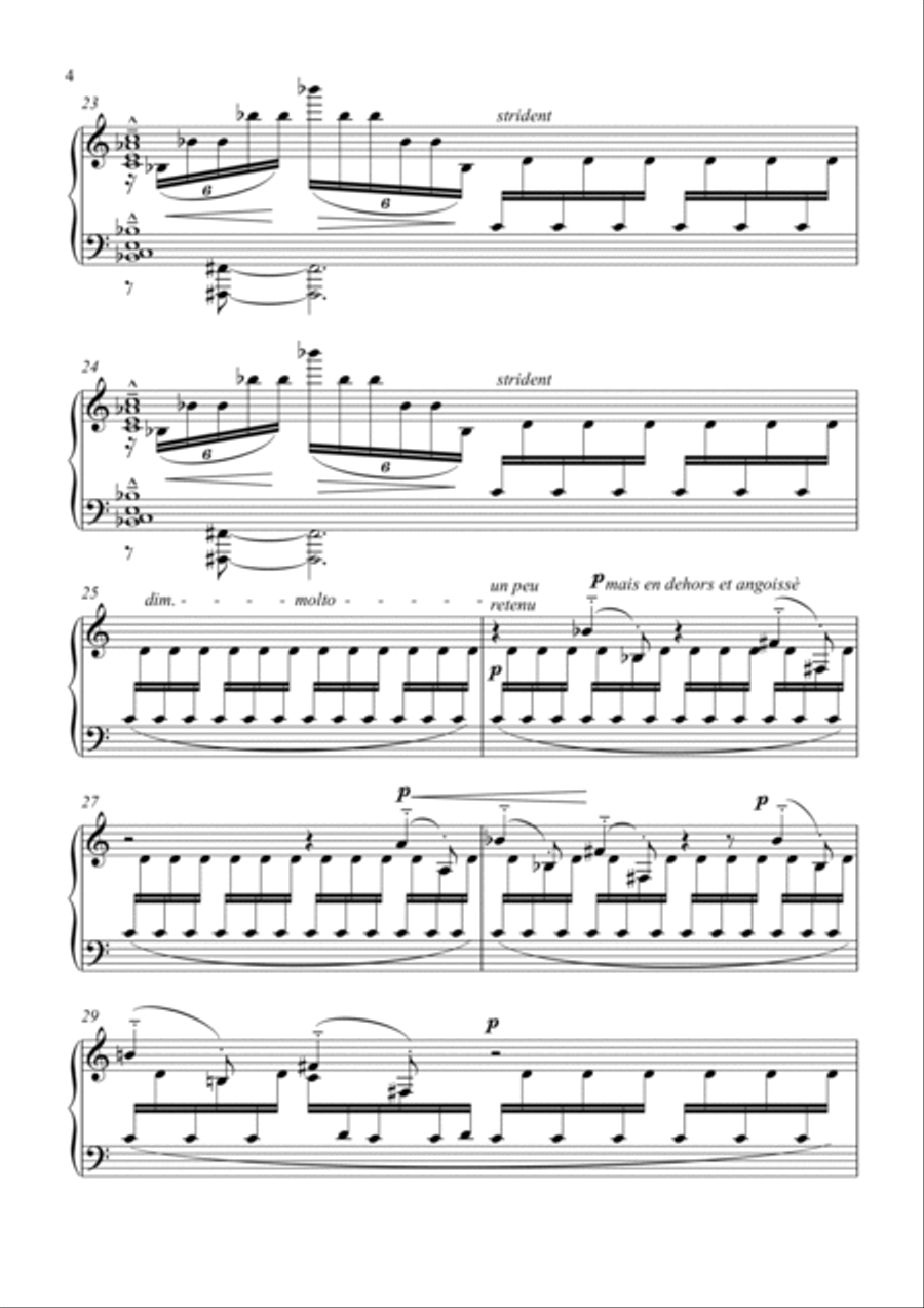 Debussy-Ce qu'a vu le vent d'ouest for piano solo Piano Solo scores gallery preview page 5