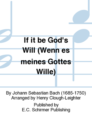Cantata 161: If it be God's Will (Wenn es meines Gottes Wille)