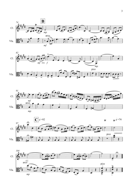 Chanson de Matin for Clarinet and Viola Duet image number null