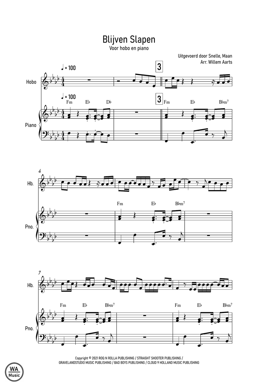 Snelle Maan Piano scores gallery preview page 1