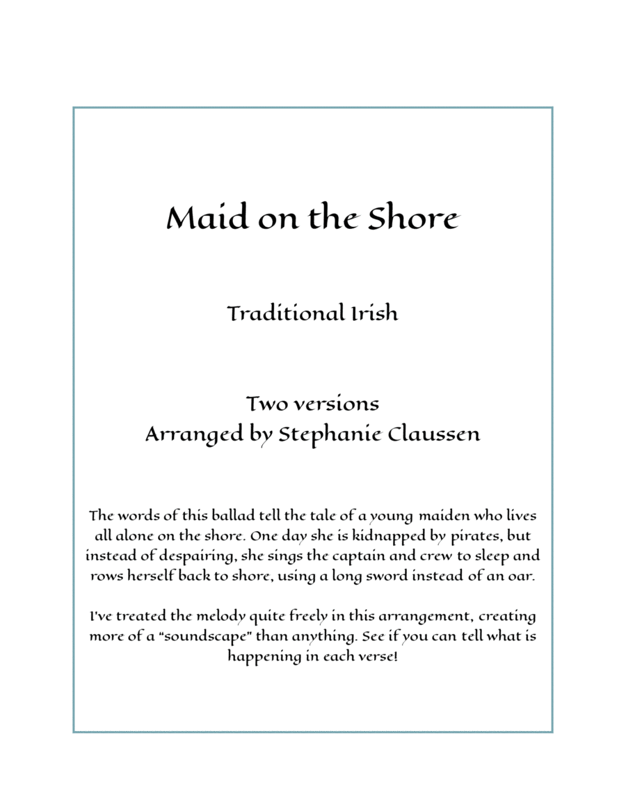 Maid on the Shore (Harp solo) Harp scores gallery preview page 1