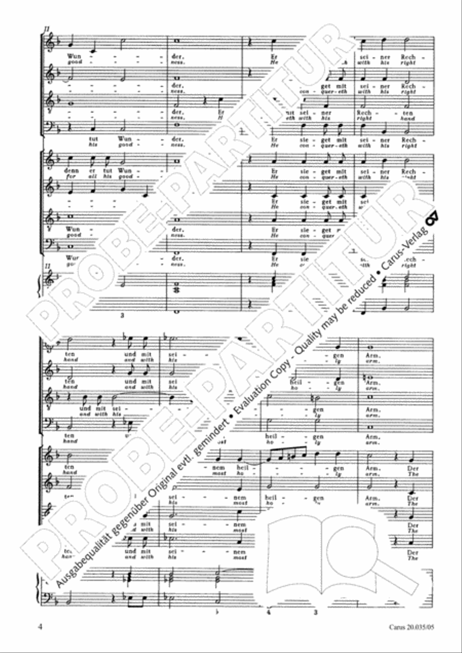 Sing to the Lord a new song (Singet dem Herrn ein neues Lied) 4-Part scores gallery preview page 5