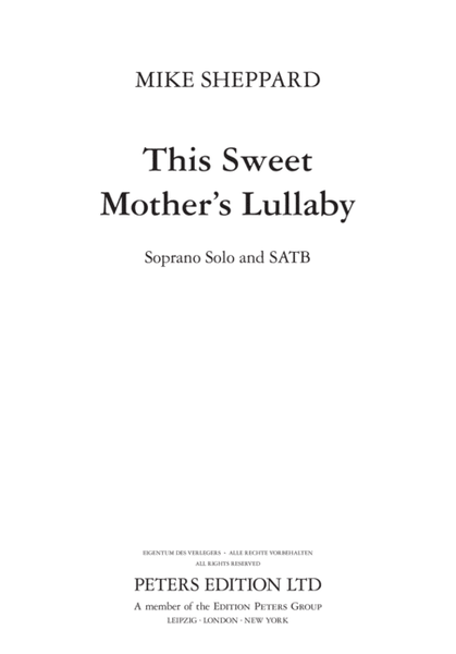 This Sweet Mother's Lullaby