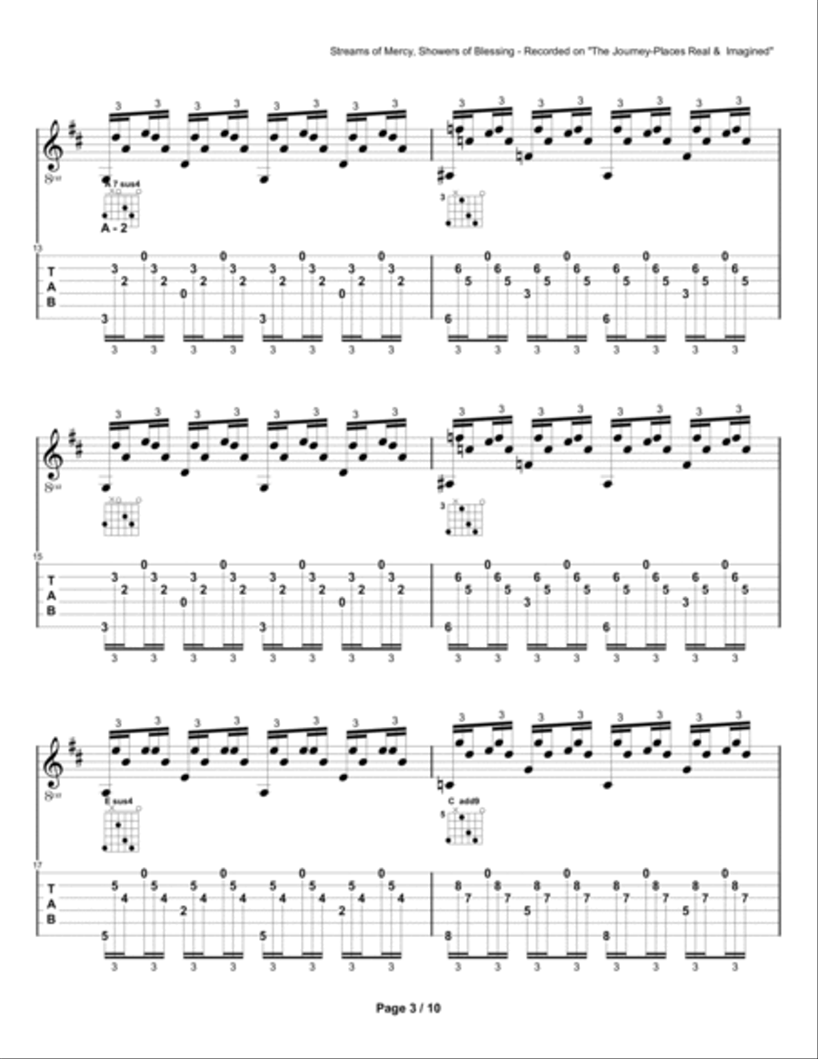 Streams of Mercy Shower of Blessing Acoustic Guitar scores gallery preview page 3
