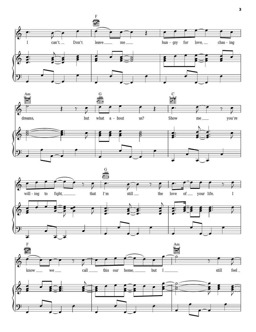 Lead Me Lead Me Piano, Vocal, Guitar scores gallery preview page 3