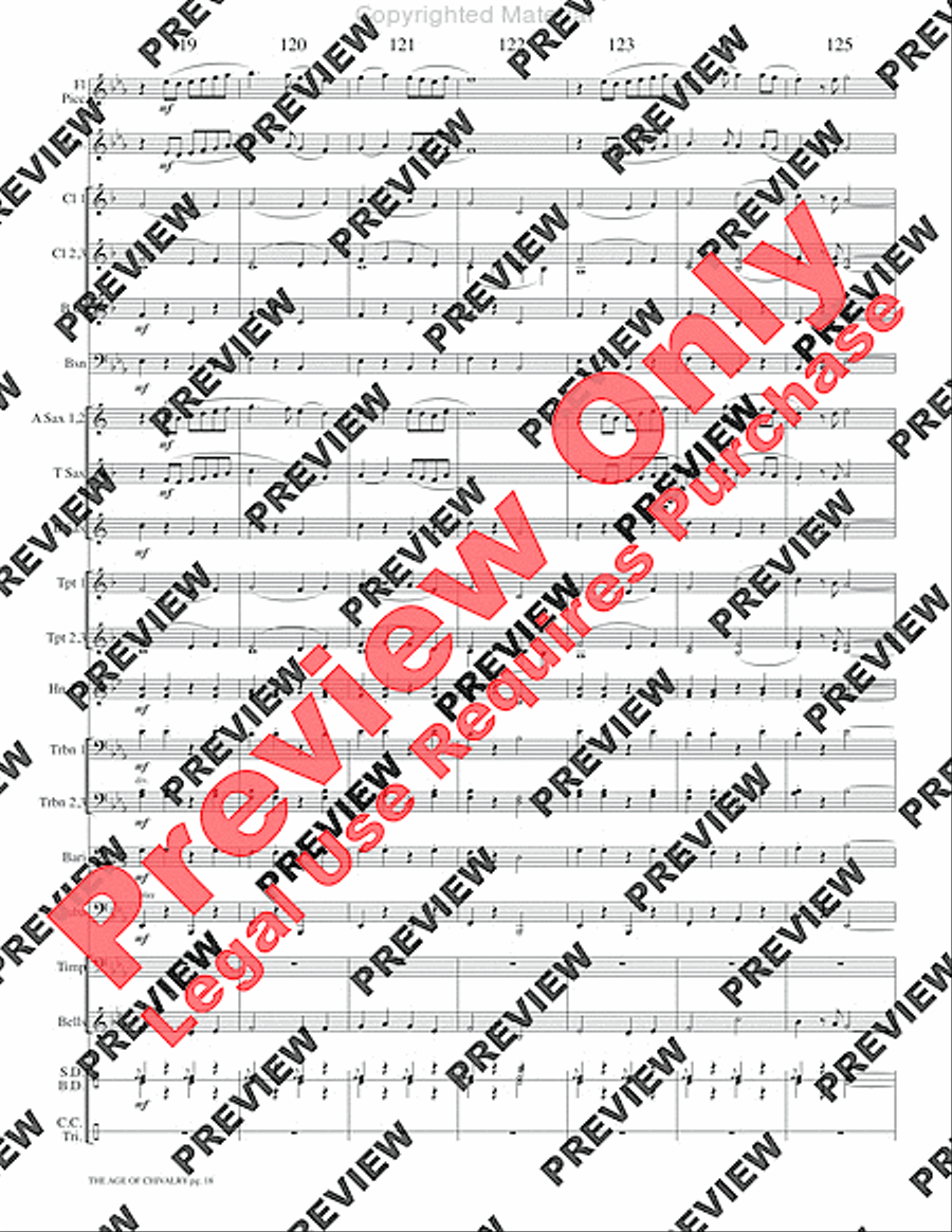 The Age of Chivalry Concert Band scores gallery preview page 21