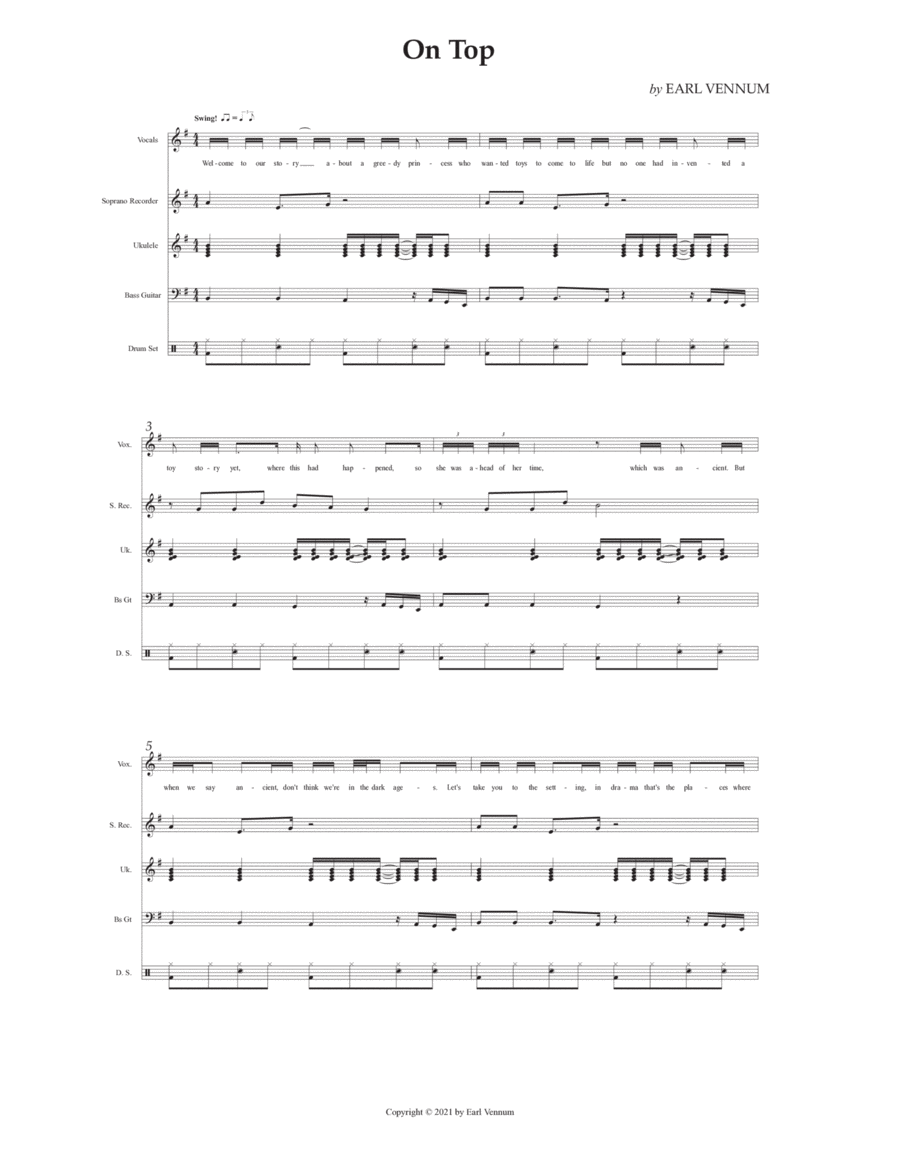 On Top - Score Only On Top - Score Only Ukulele scores gallery preview page 1