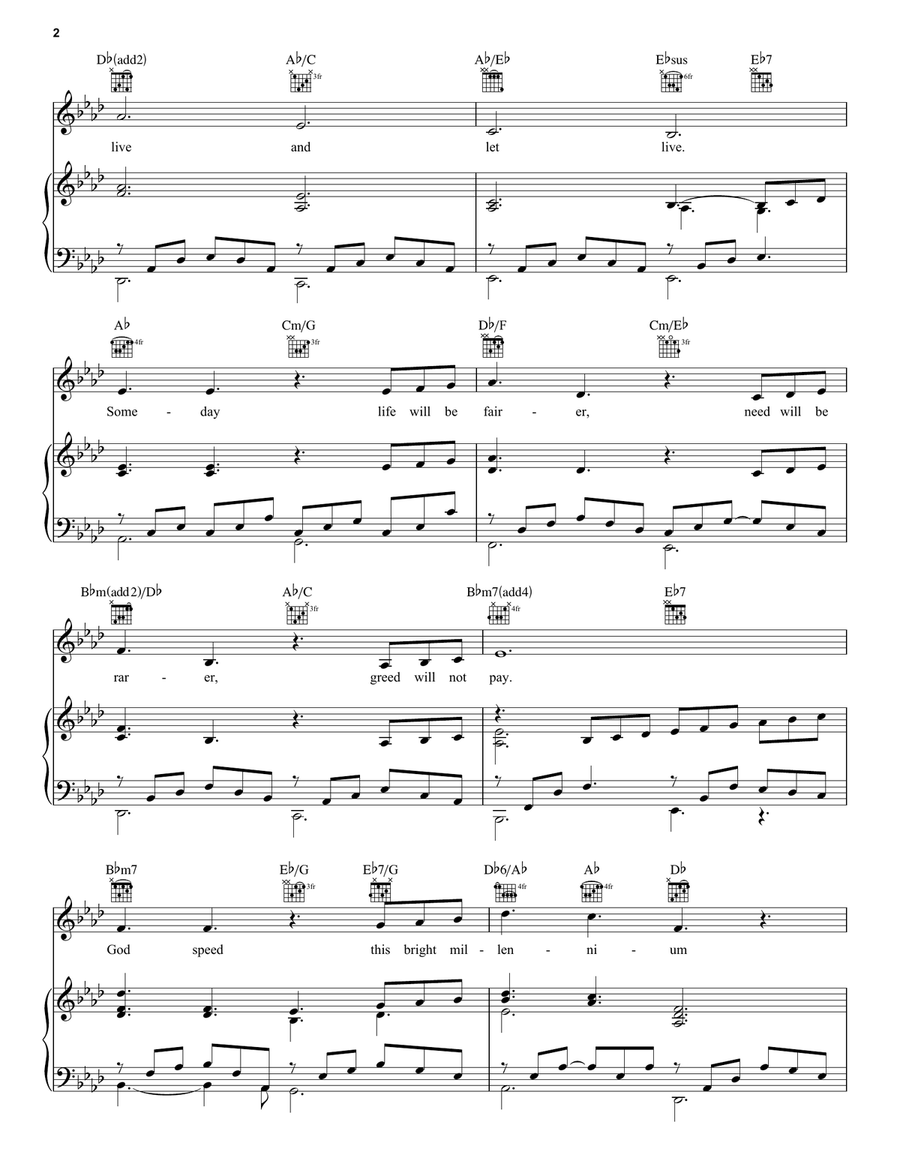 Someday (from The Hunchback Of Notre Dame) Piano, Vocal, Guitar scores gallery preview page 2