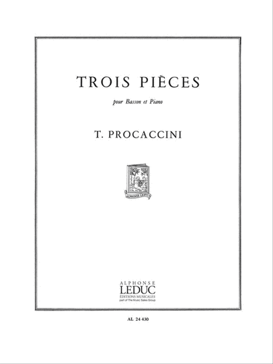 3 Pieces (bassoon & Piano) Bassoon Solo scores gallery preview page 1