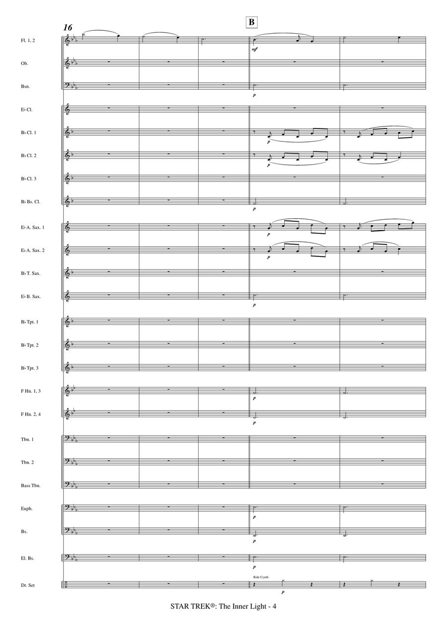Star Trek(R) - The Inner Light Concert Band scores gallery preview page 6