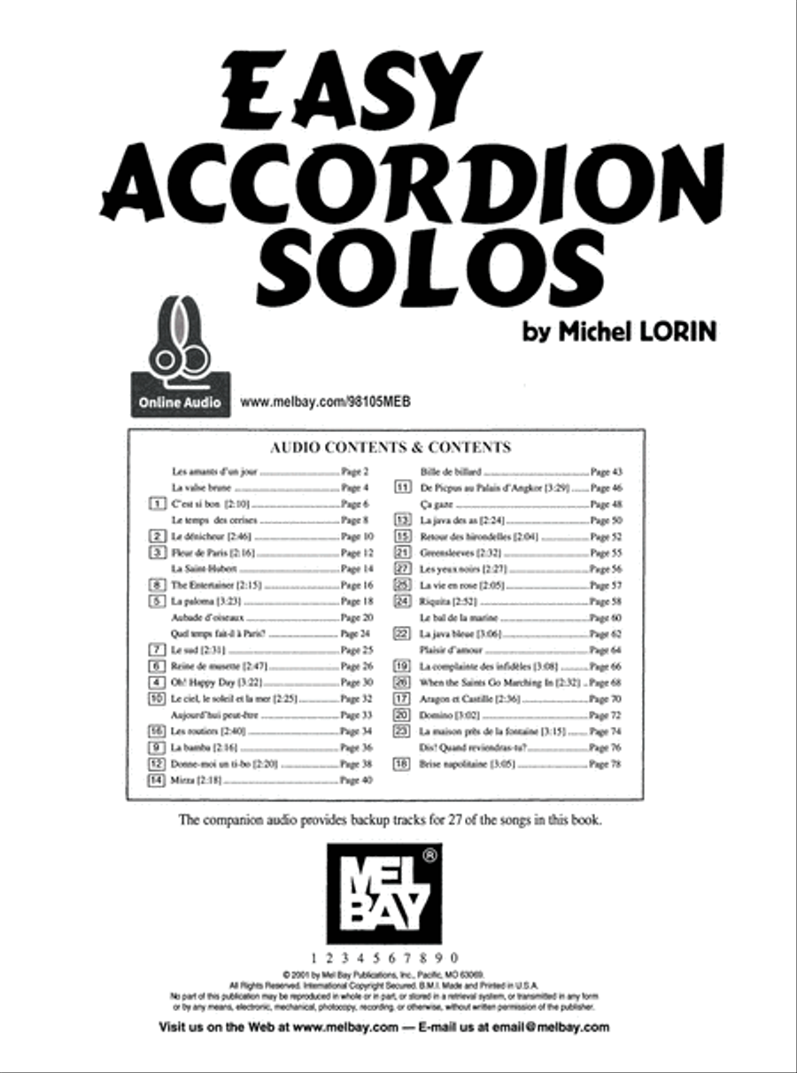 Easy Accordion Solos Easy Accordion Solos Accordion scores gallery preview page 2