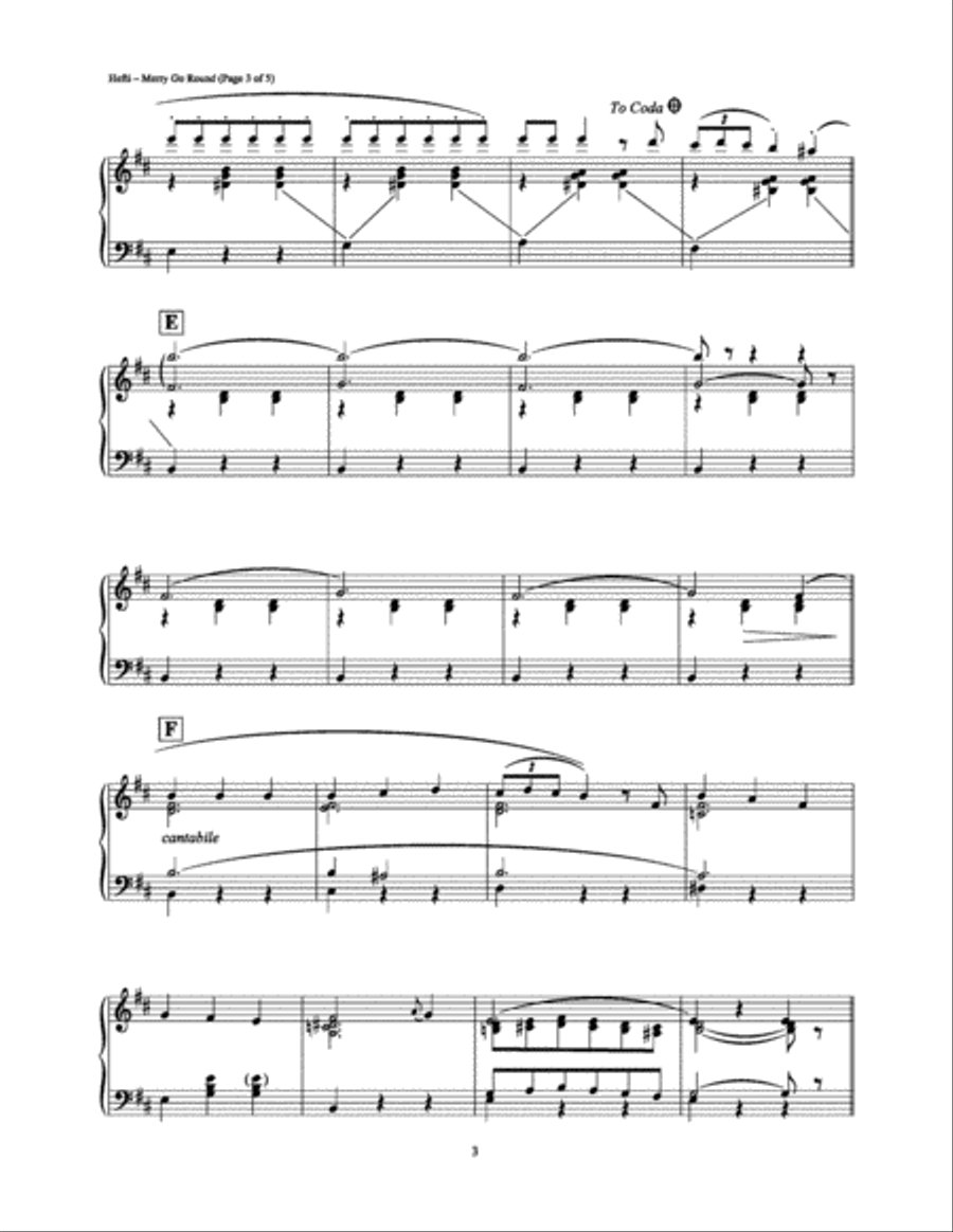 Merry Go Round Piano Solo scores gallery preview page 3