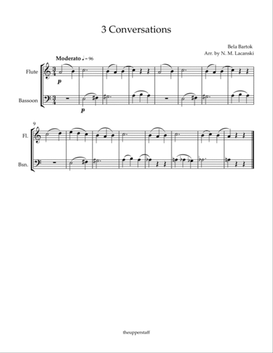 3 Conversations Woodwind Duet scores gallery preview page 2